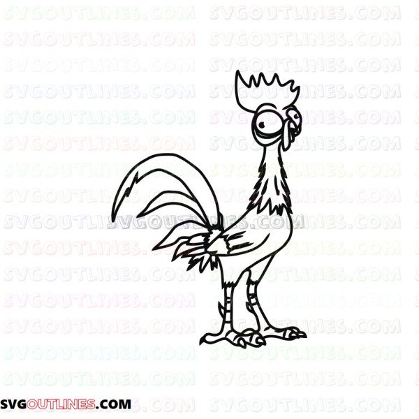 Hei Hei The Rooster Moana Outline Svg Dxf Eps Pdf Png Hei Hei The Rooster Moana Outline Svg Dxf Eps Pdf Png
