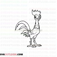 Heihei 2 Moana outline svg dxf eps pdf png