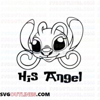 Download Pleakly Lilo And Stitch Outline Svg Dxf Eps Pdf Png