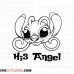 His Angel Pink Lilo and Stitch outline svg dxf eps pdf png