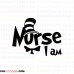 I Am Nurse 2 Dr Seuss The Cat in the Hat outline svg dxf eps pdf png