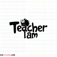 I Am Teacher 3 Dr Seuss The Cat in the Hat outline svg dxf eps pdf png