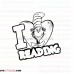 I Love Reading Dr Seuss The Cat in the Hat outline svg dxf eps pdf png