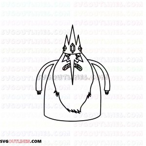 Ice King Adventure Time outline svg dxf eps pdf png