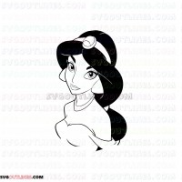 Jasmine 4 Aladdin outline svg dxf eps pdf png