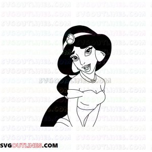 Jasmine 5 Aladdin outline svg dxf eps pdf png