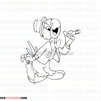 Jose Carioca Cigar Saludos Amigos outline svg dxf eps pdf png