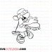 Jose Carioca Drumming Saludos Amigos outline svg dxf eps pdf png