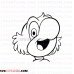 Jose Carioca Face Saludos Amigos outline svg dxf eps pdf png