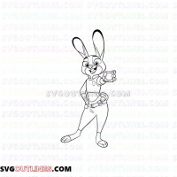 Judy Hopps Zootopia outline svg dxf eps pdf png