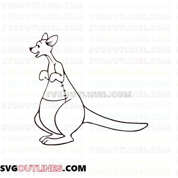 Kanga Winnie the Pooh outline svg dxf eps pdf png
