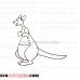 Kanga Winnie the Pooh outline svg dxf eps pdf png
