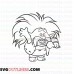 King Peppy Trolls outline svg dxf eps pdf png