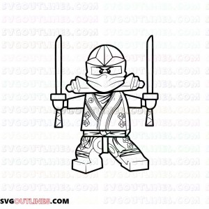 Lloyd Lego Ninjago 2 outline svg dxf eps pdf png