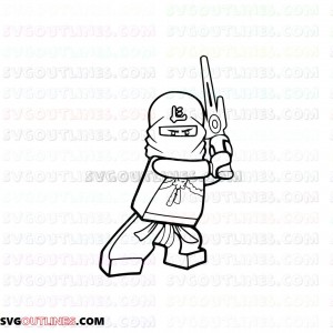 Lloyd Lego Ninjago outline svg dxf eps pdf png
