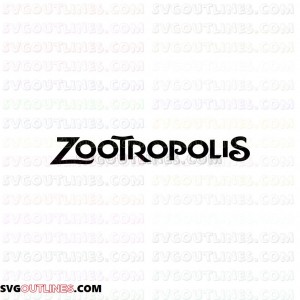 Logo Zootopia outline svg dxf eps pdf png