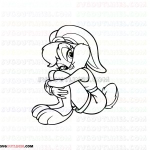 Lola Baby Looney Tunes outline svg dxf eps pdf png