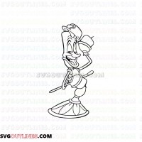 Lumiere Beauty and the Beast outline svg dxf eps pdf png
