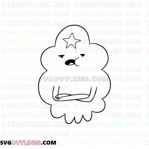 Lumpy Space Princess 2 Adventure Time outline svg dxf eps pdf png