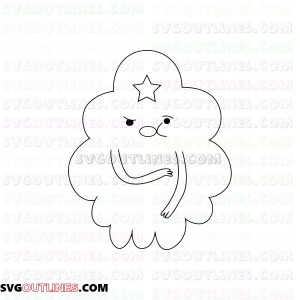 Lumpy Space Princess Adventure Time outline svg dxf eps pdf png