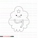 Lumpy Space Princess Adventure Time outline svg dxf eps pdf png