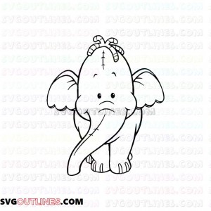 Lumpy Winnie the Pooh 2 outline svg dxf eps pdf png