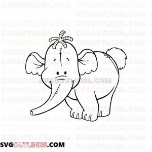 Lumpy Winnie the Pooh outline svg dxf eps pdf png