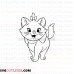 Marie the white kitten The Aristocats 4 outline svg dxf eps pdf png