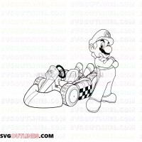 Mario Kart outline svg dxf eps pdf png