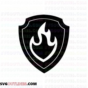 Marshall logo Paw Patrol outline svg dxf eps pdf png