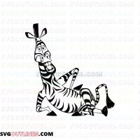 Marty Zebra 2 Madagascar outline svg dxf eps pdf png