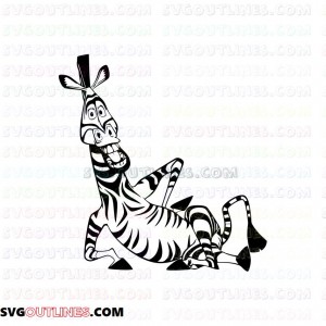 Marty Zebra 2 Madagascar outline svg dxf eps pdf png