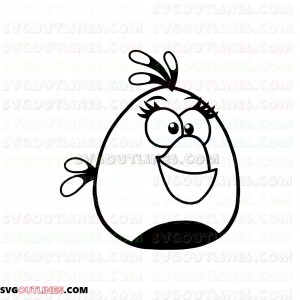 Matilda Angry Birds outline svg dxf eps pdf png