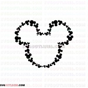 Mickey 100 Mickey Mouse outline svg dxf eps pdf png