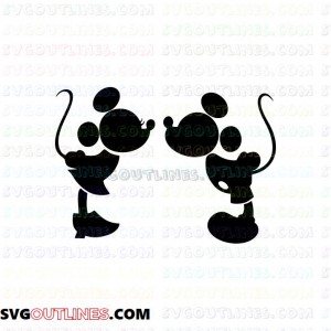 Mickey Minnie Mickey Mouse outline svg dxf eps pdf png