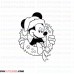Mickey Mouse christmas Wreath Around Neck outline svg dxf eps pdf png