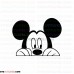 Mickey peeking Mickey Mouse 2 outline svg dxf eps pdf png