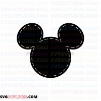 Mickey stitching Mickey Mouse outline svg dxf eps pdf png