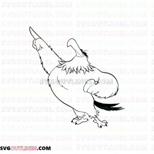Mighty Eagle Angry Birds outline svg dxf eps pdf png