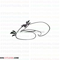Mighty Eagle Face Angry Birds outline svg dxf eps pdf png