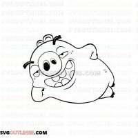 Minion Pig Angry Birds outline svg dxf eps pdf png