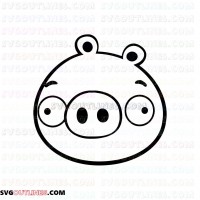 Minion Pig Face Angry Birds 2 outline svg dxf eps pdf png