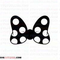 Minnie Bow DOT Mickey Mouse outline svg dxf eps pdf png
