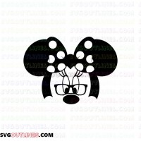 Minnie Glasses Mickey Mouse outline svg dxf eps pdf png