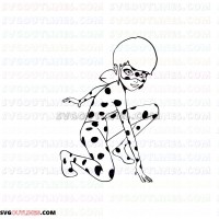 Miraculous Ladybug Angie Nasca Full Mask outline svg dxf eps pdf png