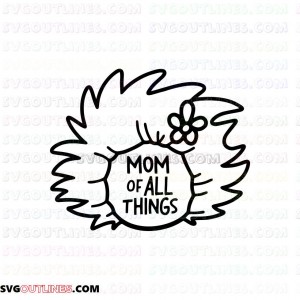 Mom of All Things Dr Seuss The Cat in the Hat outline svg dxf eps pdf png