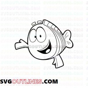 Mr Grouper Bubble Guppies outline svg dxf eps pdf png