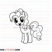 My Little Pony Pinkie Pie outline svg dxf eps pdf png