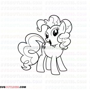 My Little Pony Pinkie Pie pink 001 outline svg dxf eps pdf png