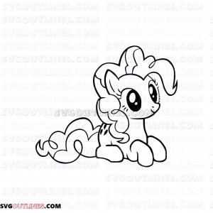 My Little Pony Pinkie Pie pink 002 outline svg dxf eps pdf png